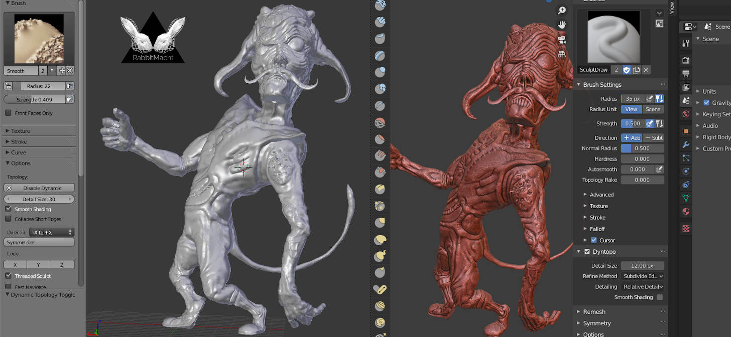 Blender 2.8 Dyntopo Sculpting Practice - Finished Projects - Blender  Artists Community